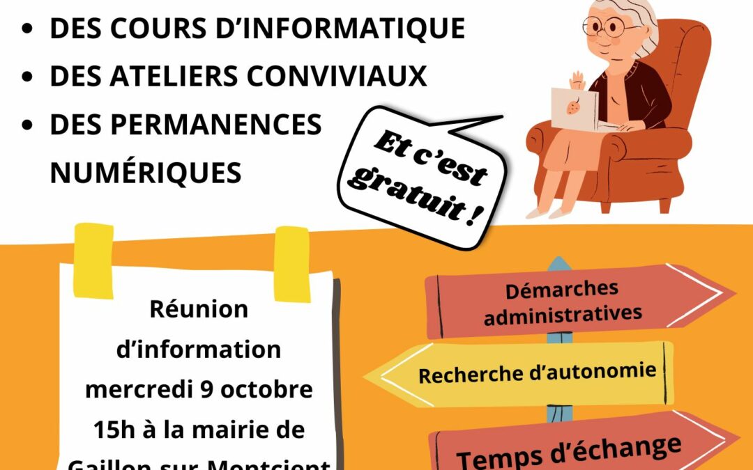 Mercredi 9 octobre : « Destination multimédia » pour les séniors